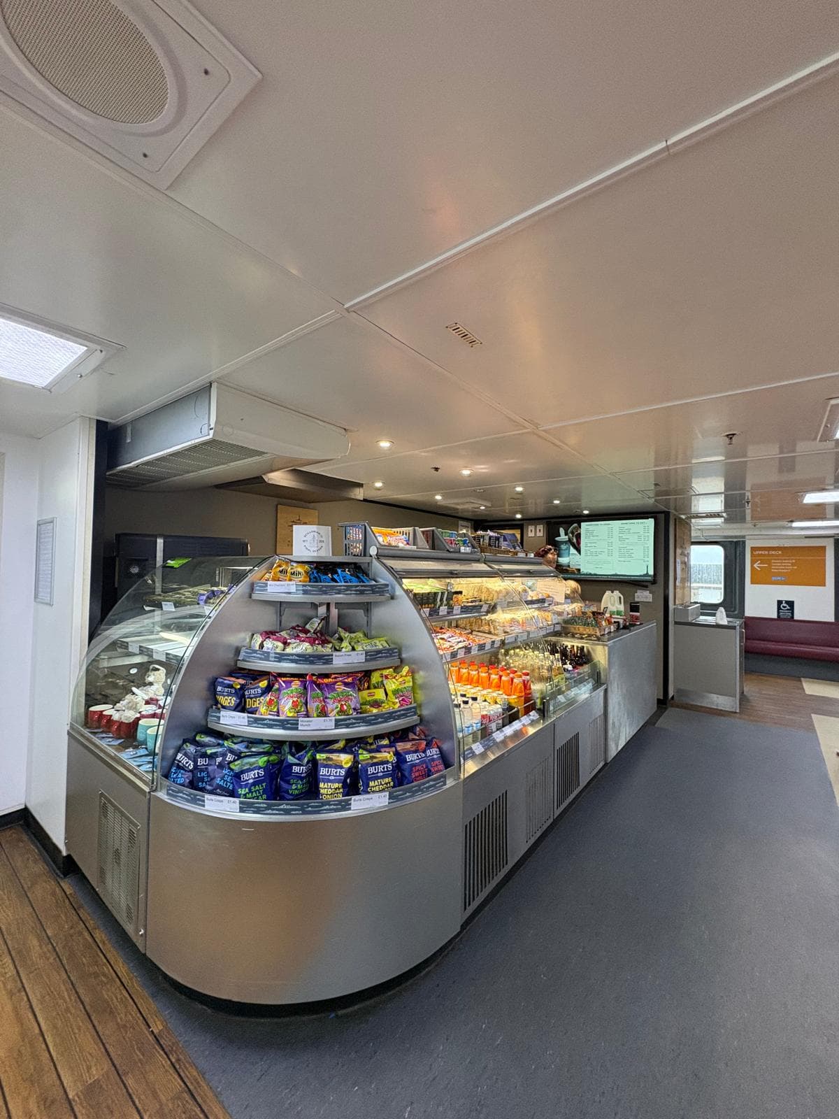 Scillonian III café area taken in 2026.