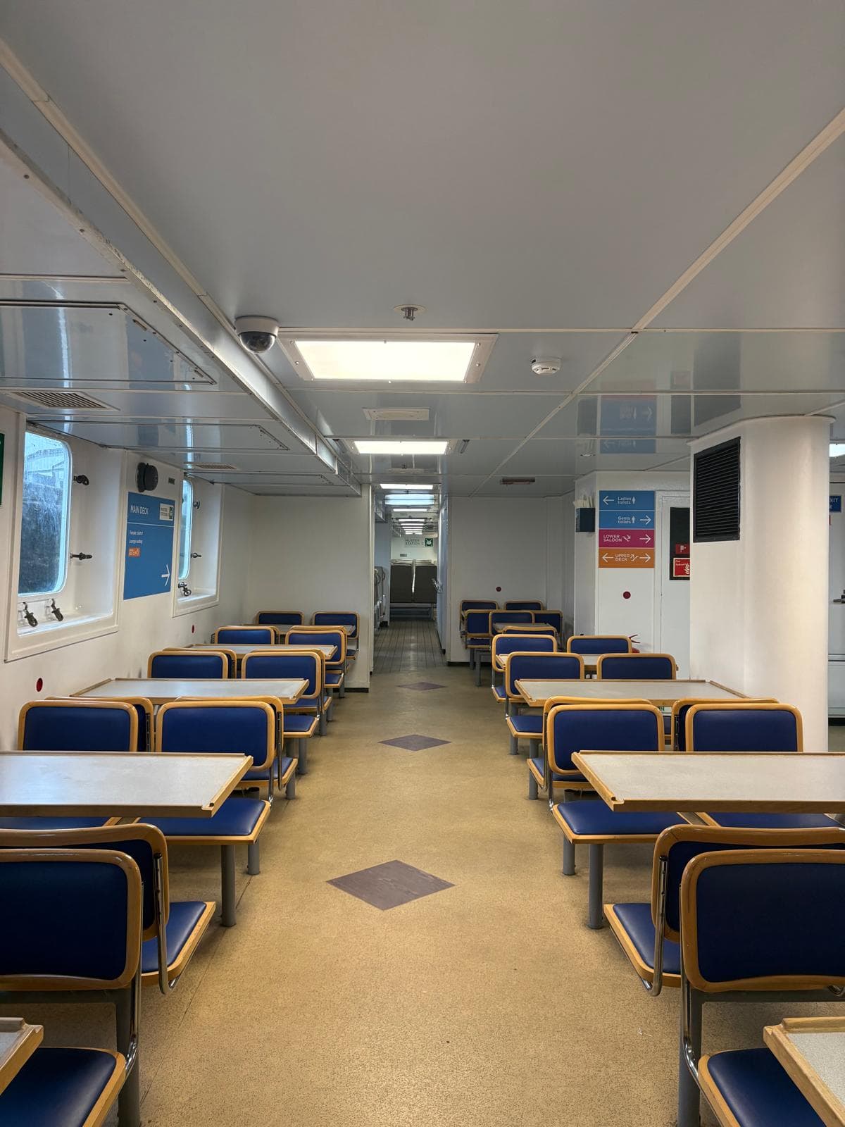 Scillonian III lower deck café seating area