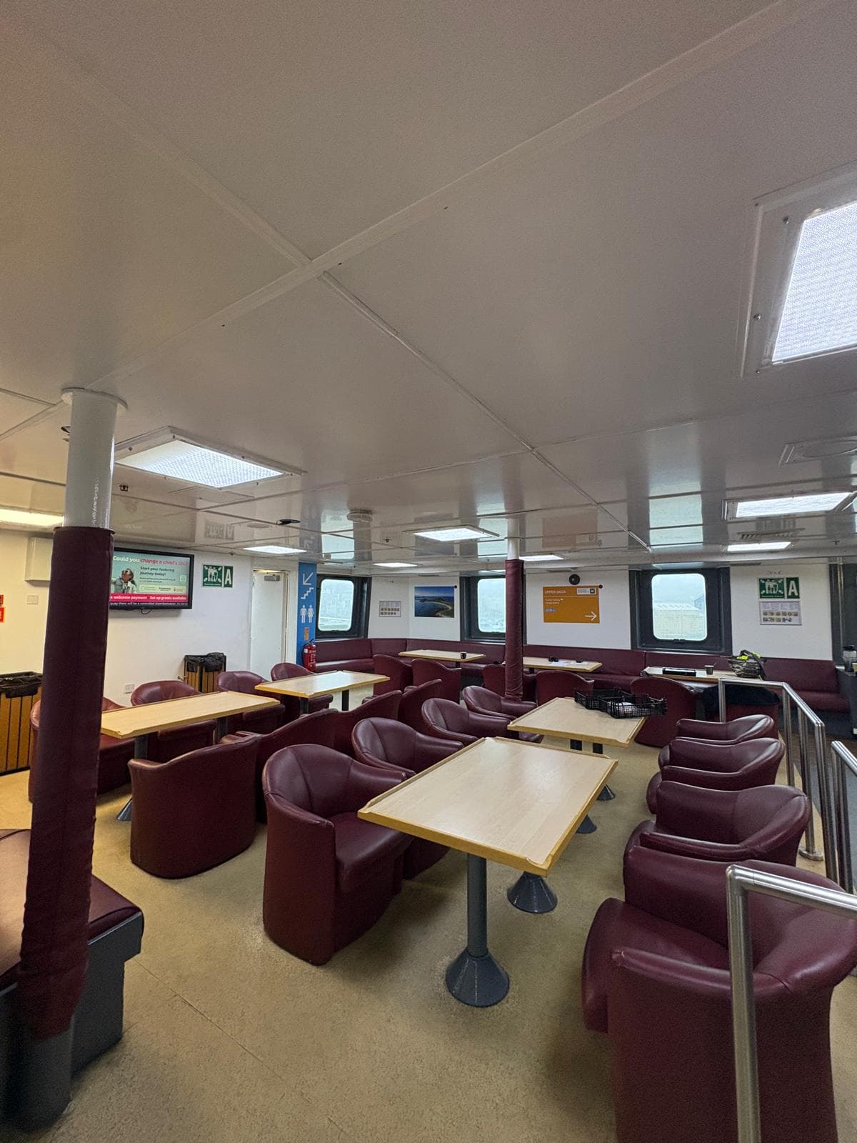Café on board Scillonian III taken in her final season